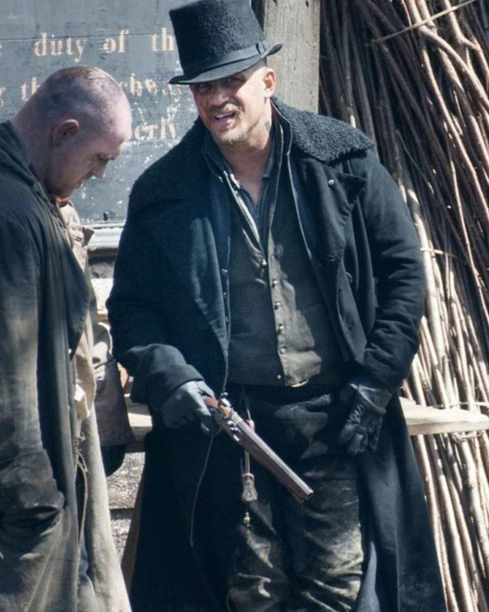 James Keziah Delaney | Taboo Tom Hardy Black Wool Long Coat James Keziah Delaney | Taboo Tom Hardy Black Wool Long Coat